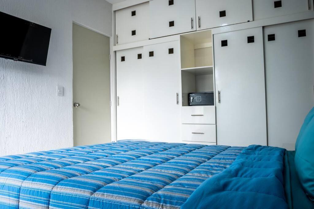 Апартаменты Depto 2 Rec. Con Vista A La Piscina En C. Privada Плая-дель-Кармен Экстерьер фото