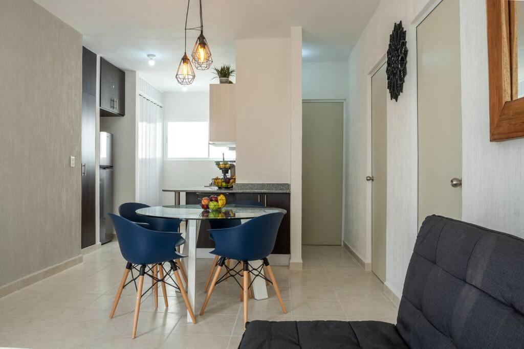 Апартаменты Depto 2 Rec. Con Vista A La Piscina En C. Privada Плая-дель-Кармен Экстерьер фото